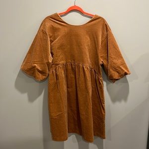 NWT Corduroy Babydoll Dress